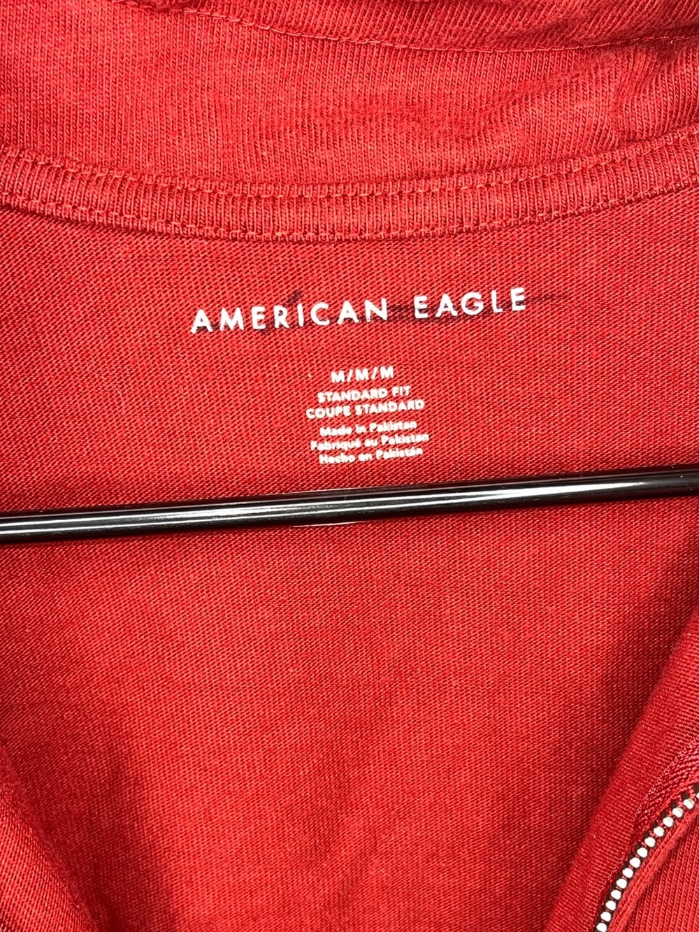 American Eagle Mens Blue Red pullover MEDIUM - Picture 3 of 5